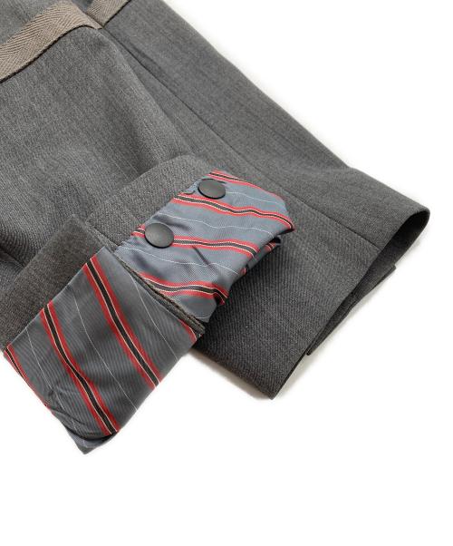 sacai（サカイ）sacai (サカイ) Suiting Mix 3B Jacket グレー サイズ:2の古着・服飾アイテム