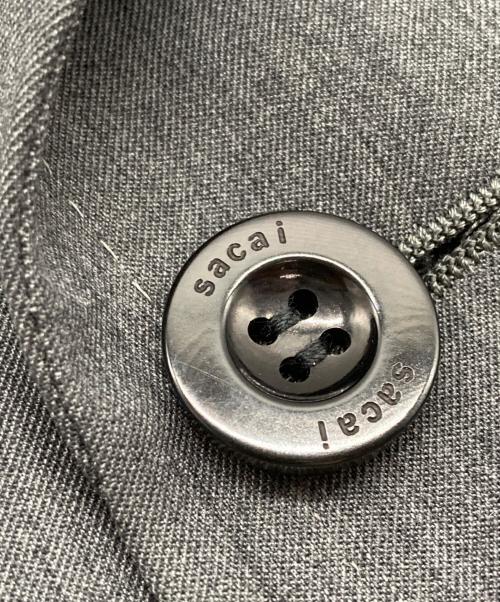 sacai（サカイ）sacai (サカイ) Suiting Mix 3B Jacket グレー サイズ:2の古着・服飾アイテム