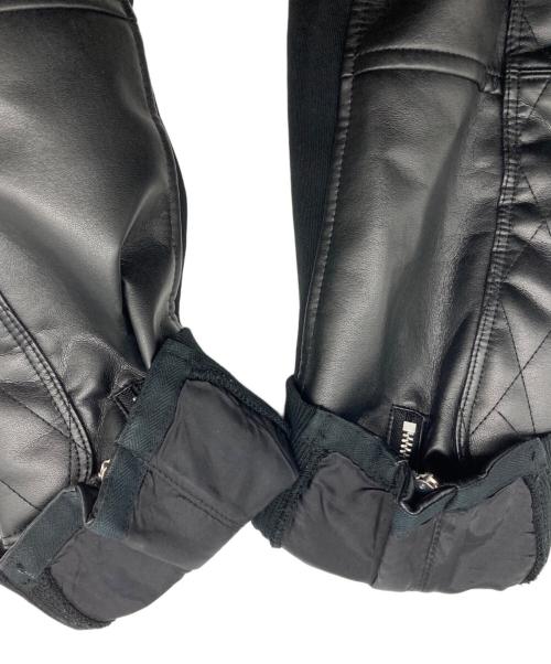 JUNYA WATANABE MAN（ジュンヤワタナベマン）JUNYA WATANABE MAN (ジュンヤワタナベマン) REIGNING CHAMP (レイニングチャンプ) フェイクレザー切り替えスウェット ブラック サイズ:XLの古着・服飾アイテム