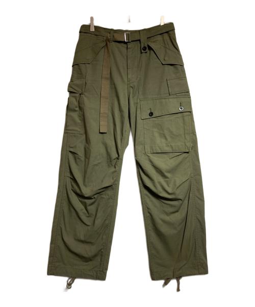 sacai（サカイ）sacai (サカイ) cotton oxford pants グリーン サイズ:1の古着・服飾アイテム