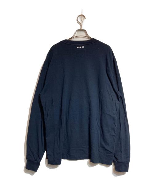 sacai（サカイ）sacai (サカイ) Flower Embroidery L/S Tee ブラック サイズ:4の古着・服飾アイテム