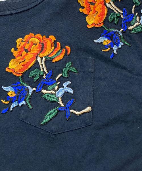 sacai（サカイ）sacai (サカイ) Flower Embroidery L/S Tee ブラック サイズ:4の古着・服飾アイテム