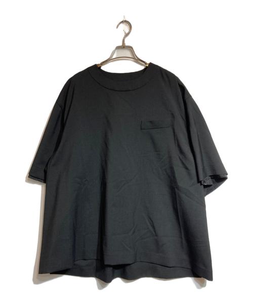 sacai（サカイ）sacai (サカイ) ショルダージップ スーチング POシャツ ブラック サイズ:3の古着・服飾アイテム