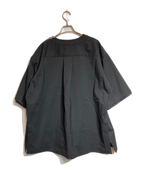 sacai（サカイ）sacai (サカイ) ショルダージップ スーチング POシャツ ブラック サイズ:3の古着・服飾アイテム