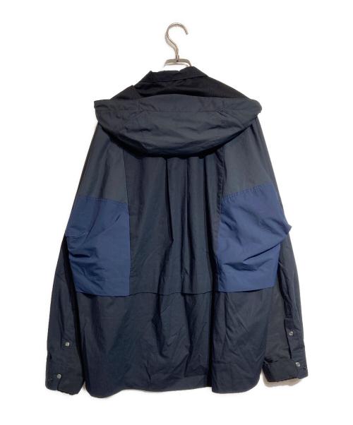 sacai（サカイ）sacai (サカイ) Cotton Poplin Shirt ブラック×ネイビー サイズ:2の古着・服飾アイテム