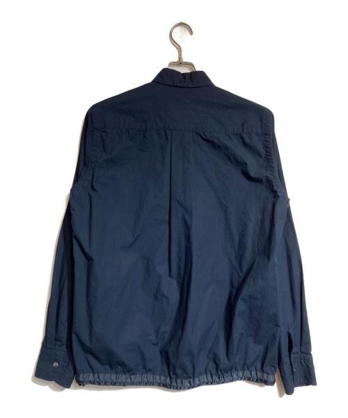 sacai（サカイ）sacai (サカイ) DRAWSTRING COTTON POPLIN SHIRT ネイビー サイズ:2の古着・服飾アイテム
