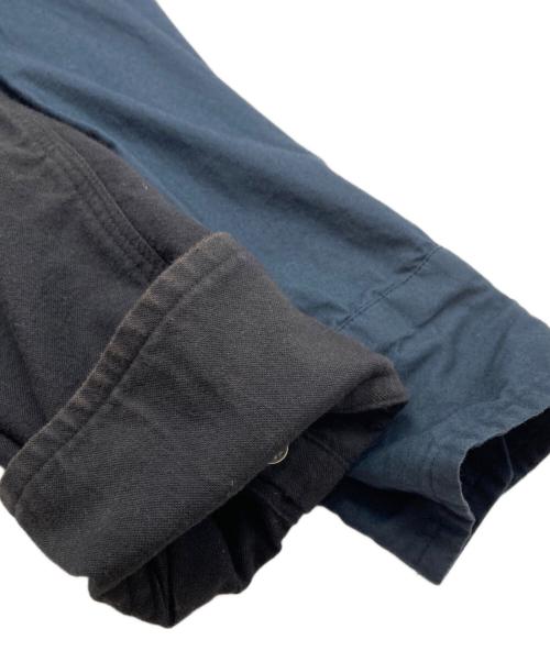 sacai（サカイ）sacai (サカイ) コットンアシンメトリーシャツ ネイビー×ブラック サイズ:2の古着・服飾アイテム