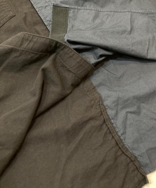 sacai（サカイ）sacai (サカイ) コットンアシンメトリーシャツ ネイビー×ブラック サイズ:2の古着・服飾アイテム