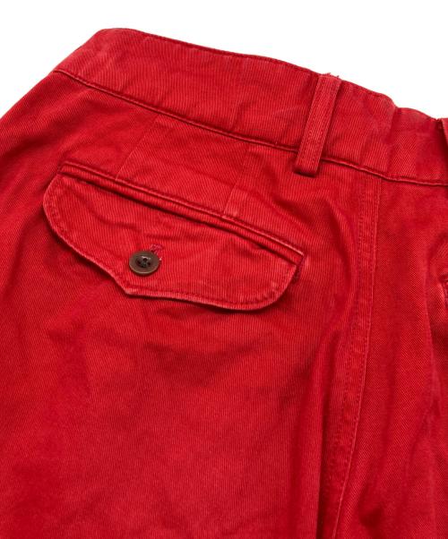 KOLOR（カラー）KOLOR (カラー) チノクロスパッカリングパンツ レッド サイズ:1の古着・服飾アイテム