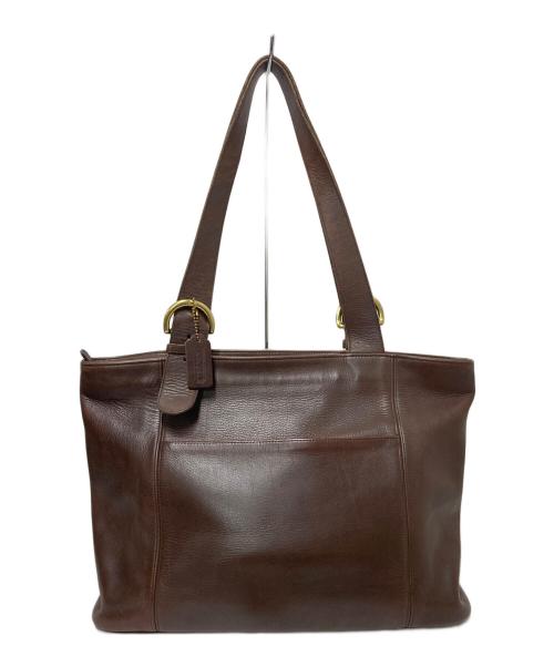 COACH（コーチ）COACH (コーチ) レザートートバッグ ブラウンの古着・服飾アイテム