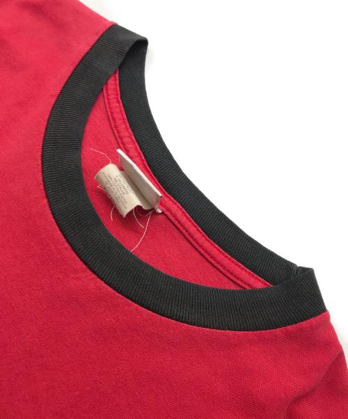 DISNEY（ディズニー）Disney (ディズニー) リンガープリントTシャツ レッド サイズ:XLの古着・服飾アイテム