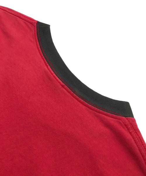 DISNEY（ディズニー）Disney (ディズニー) リンガープリントTシャツ レッド サイズ:XLの古着・服飾アイテム