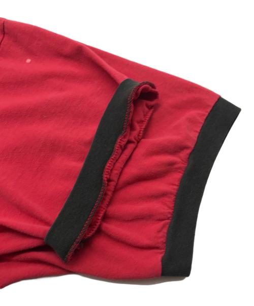 DISNEY（ディズニー）Disney (ディズニー) リンガープリントTシャツ レッド サイズ:XLの古着・服飾アイテム