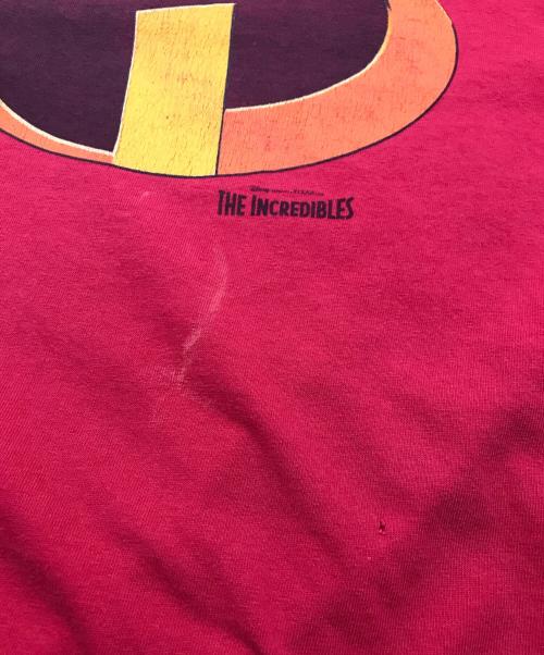 DISNEY（ディズニー）Disney (ディズニー) リンガープリントTシャツ レッド サイズ:XLの古着・服飾アイテム