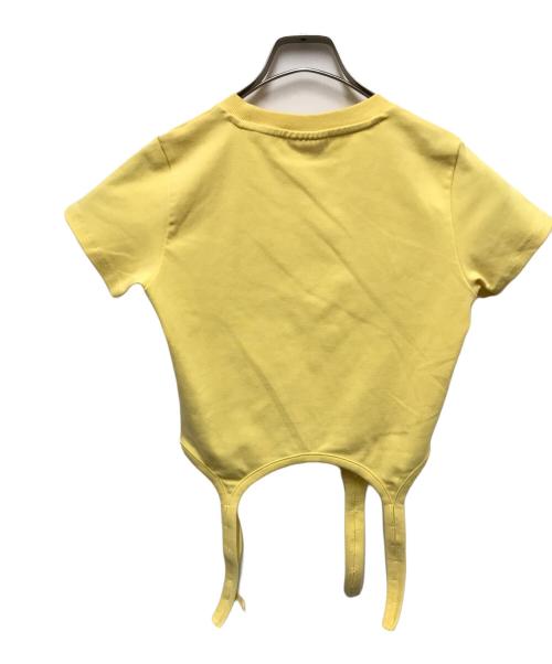 APEE by A BATHING APE（エーエイプ・バイ・ア・ベイシング・エイプ）APEE By A BATHING APE (エーエイプ・バイ・ア・ベイシング・エイプ) DRAPED STRAP GRAPHIC TOP イエロー サイズ:XSの古着・服飾アイテム