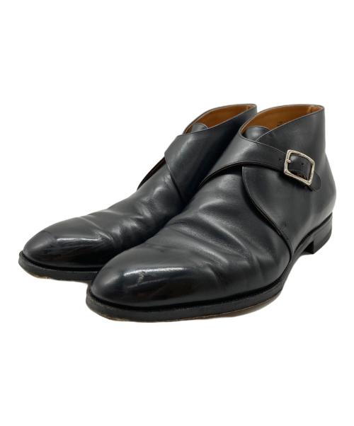 CALMANTHOLOGY（カルマンソロジー）CALMANTHOLOGY (カルマンソロジー) モンクストラップチャッカシューズ ブラック サイズ:UK8.5(Eウィズ)の古着・服飾アイテム