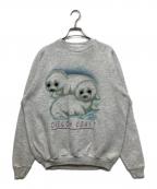 BEAVEN CREEKビーヴァン クリーク）の古着「ラグランアザラシプリントスウェット」｜グレー