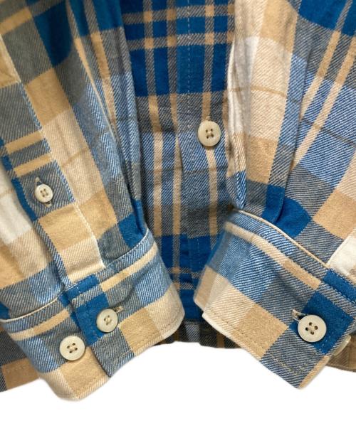 KITH（キス）KITH (キス) オックスフォードシャツ ベージュ×ブルー サイズ:Mの古着・服飾アイテム