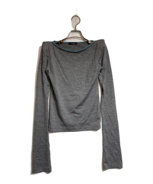 ANS DOTSLOEVNER（アンス ドッツローヴナー）ANS DOTSLOEVNER (アンス ドッツローヴナー) SHOULDER TOP グレー サイズ:なしの古着・服飾アイテム