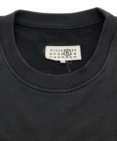 MM6 Maison Margiela（エムエムシックスメゾンマルジェラ）MM6 Maison Margiela (エムエムシックスメゾンマルジェラ) フロントロゴ刺繍 スウェット ブラック サイズ:Sの古着・服飾アイテム