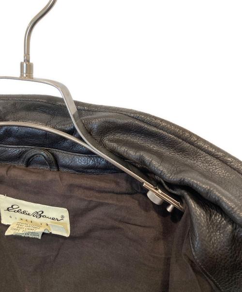 Eddie Bauer（エディーバウアー）Eddie Bauer (エディーバウアー) レザージャケット ブラウン サイズ:Lの古着・服飾アイテム