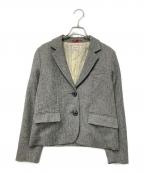 DRESSTERIORドレステリア）の古着「ヘリンボーンショートジャケット」｜グレー