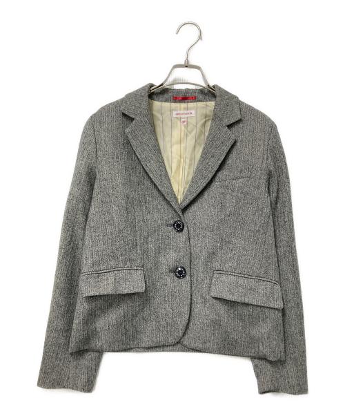DRESSTERIOR（ドレステリア）DRESSTERIOR (ドレステリア) ヘリンボーンショートジャケット グレー サイズ:36の古着・服飾アイテム