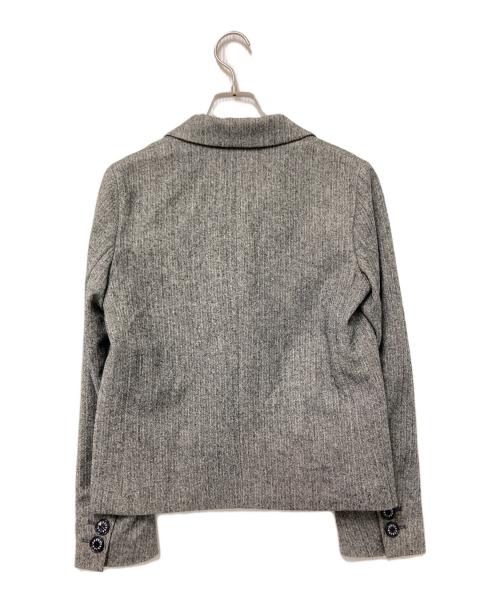 DRESSTERIOR（ドレステリア）DRESSTERIOR (ドレステリア) ヘリンボーンショートジャケット グレー サイズ:36の古着・服飾アイテム