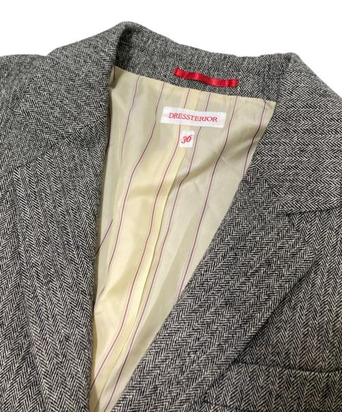 DRESSTERIOR（ドレステリア）DRESSTERIOR (ドレステリア) ヘリンボーンショートジャケット グレー サイズ:36の古着・服飾アイテム