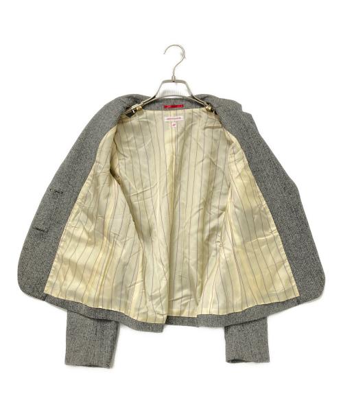 DRESSTERIOR（ドレステリア）DRESSTERIOR (ドレステリア) ヘリンボーンショートジャケット グレー サイズ:36の古着・服飾アイテム