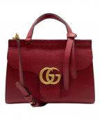 GUCCIグッチ）の古着「GGマーモントバッグ」｜レッド