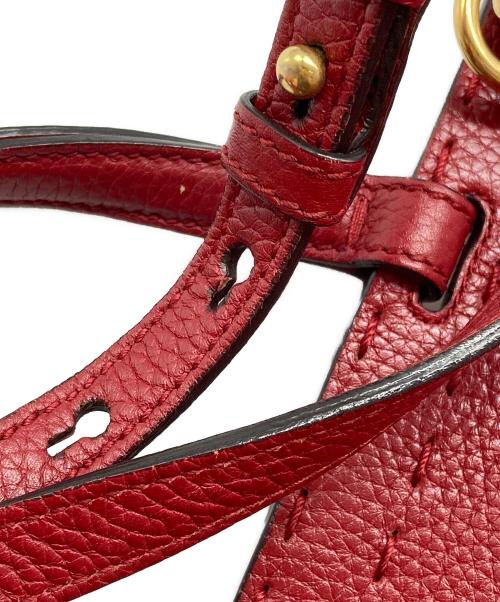 GUCCI（グッチ）GUCCI (グッチ) GGマーモントバッグ レッドの古着・服飾アイテム