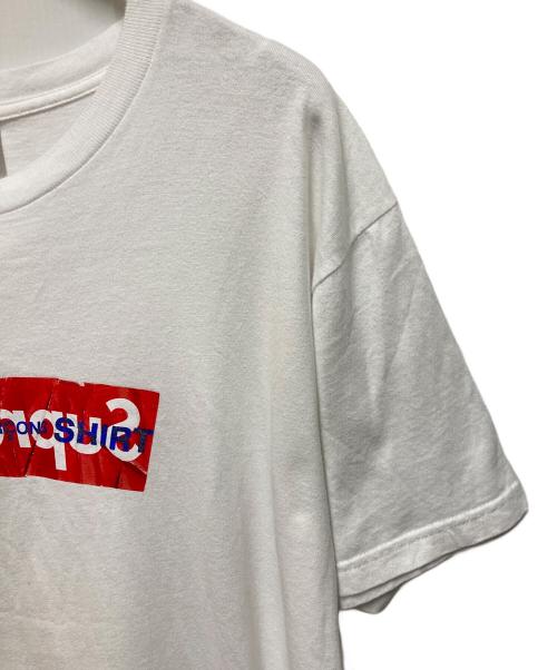 SUPREME（シュプリーム）Supreme (シュプリーム) COMME des GARCONS SHIRT (コムデギャルソンシャツ) Box Logo Tee ホワイト サイズ:Lの古着・服飾アイテム