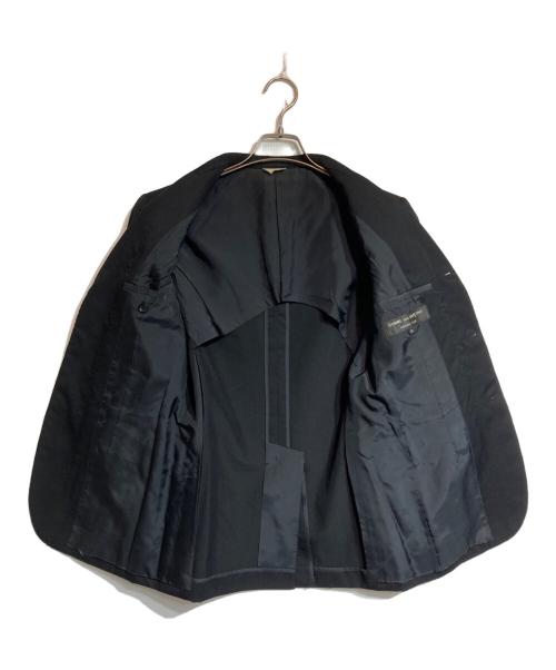 COMME des GARCONS HOMME PLUS（コムデギャルソンオムプリュス）COMME des GARCONS HOMME PLUS (コムデギャルソンオムプリュス) ウールギャバ3Bテーラードジャケット ブラック サイズ:XSの古着・服飾アイテム