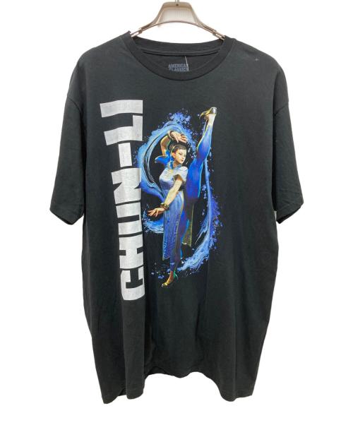 AMERICAN CLASSICS（アメリカンクラシック）AMERICAN CLASSICS (アメリカンクラシック) STREET FIGHTER (ストリートファーターズ) キャラクタープリントTシャツ(春麗) ブラック サイズ:XLの古着・服飾アイテム