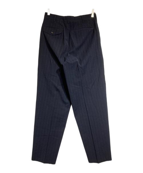 COMME des GARCONS HOMME（コムデギャルソン オム）COMME des GARCONS HOMME (コムデギャルソン オム) ストライプウールナイロン2タックスラックス ネイビー サイズ:Ｓの古着・服飾アイテム