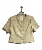 HER LIP TOハーリップトゥ）の古着「Louise Classic Tweed Jacket」｜イエロー