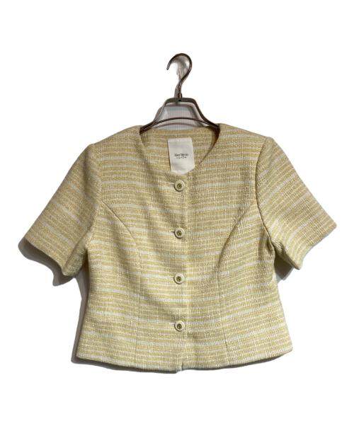 HER LIP TO（ハーリップトゥ）HER LIP TO (ハーリップトゥ) Louise Classic Tweed Jacket イエロー サイズ:Mの古着・服飾アイテム