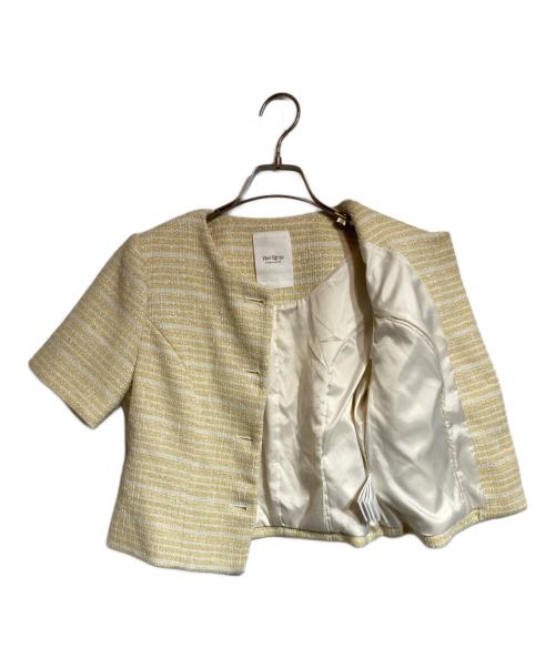 HER LIP TO（ハーリップトゥ）HER LIP TO (ハーリップトゥ) Louise Classic Tweed Jacket イエロー サイズ:Mの古着・服飾アイテム