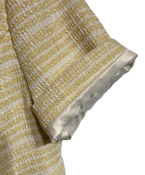 HER LIP TO（ハーリップトゥ）HER LIP TO (ハーリップトゥ) Louise Classic Tweed Jacket イエロー サイズ:Mの古着・服飾アイテム