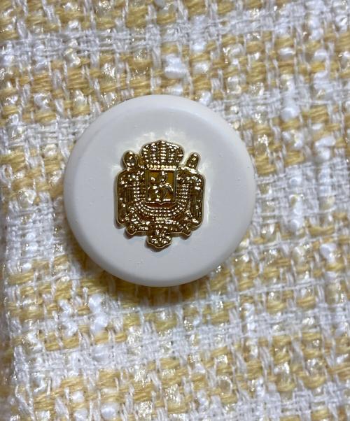 HER LIP TO（ハーリップトゥ）HER LIP TO (ハーリップトゥ) Louise Classic Tweed Jacket イエロー サイズ:Mの古着・服飾アイテム