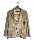 COMME des GARCONS HOMME PLUSコムデギャルソンオムプリュス）の古着「ベルベットテーラードジャケット」｜ベージュ