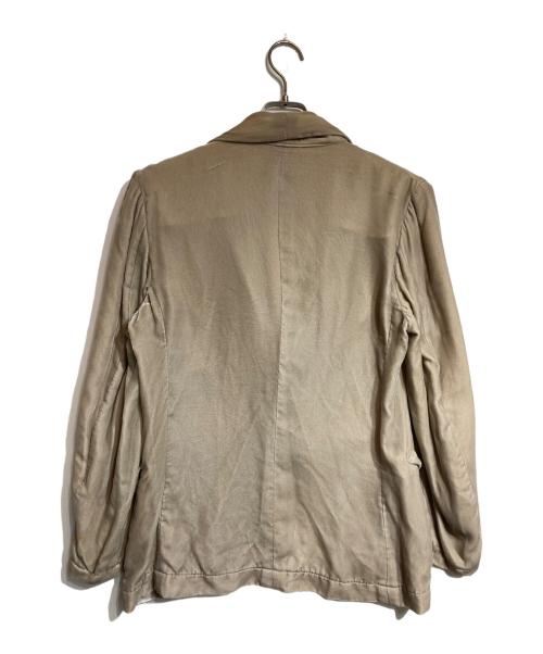 COMME des GARCONS HOMME PLUS（コムデギャルソンオムプリュス）COMME des GARCONS HOMME PLUS (コムデギャルソンオムプリュス) ベルベットテーラードジャケット ベージュ サイズ:Ｓの古着・服飾アイテム