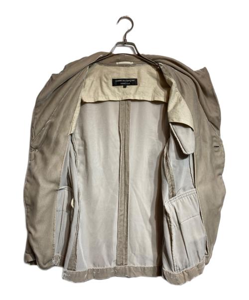 COMME des GARCONS HOMME PLUS（コムデギャルソンオムプリュス）COMME des GARCONS HOMME PLUS (コムデギャルソンオムプリュス) ベルベットテーラードジャケット ベージュ サイズ:Ｓの古着・服飾アイテム