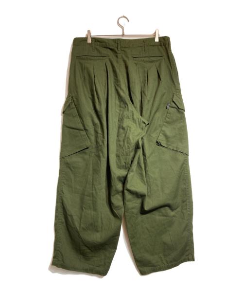 BLACK Scandal Yohji Yamamoto（ブラックスキャンダルヨウジヤマモト）BLACK Scandal Yohji Yamamoto (ブラックスキャンダルヨウジヤマモト) 12タックワークパンツ グリーン サイズ:3の古着・服飾アイテム