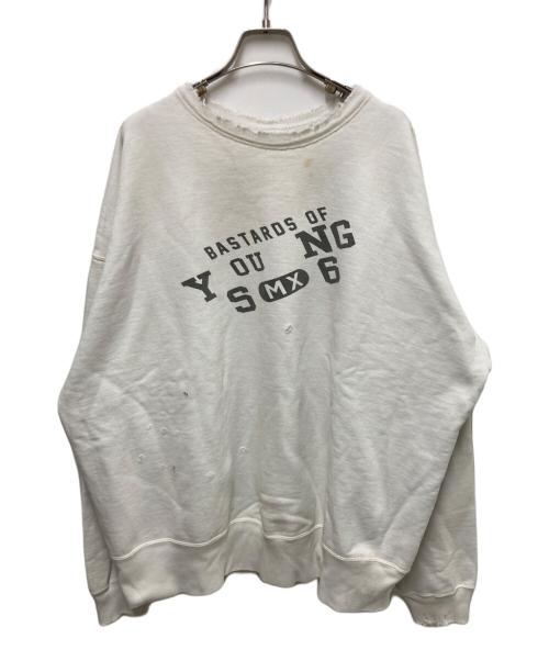 SAINT MICHAEL（セントマイケル）SAINT MICHAEL (セントマイケル) BerBerJin (ベンベルジン) BJ CREW NECK SWEAT ホワイト サイズ:XXLの古着・服飾アイテム