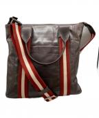 BALLYバリー）の古着「2WAYレザートートバッグ」｜ブラウン