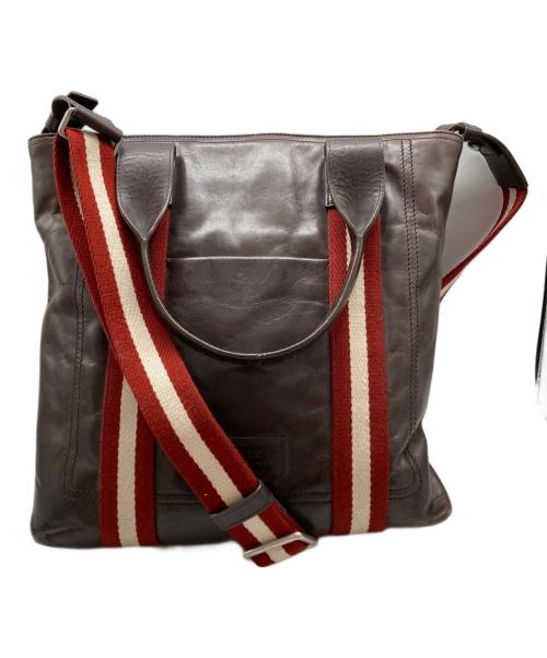 BALLY（バリー）BALLY (バリー) 2WAYレザートートバッグ ブラウンの古着・服飾アイテム