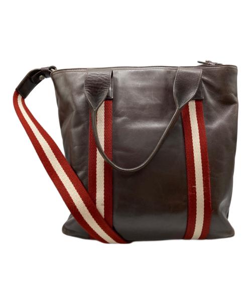 BALLY（バリー）BALLY (バリー) 2WAYレザートートバッグ ブラウンの古着・服飾アイテム