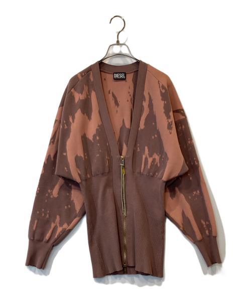 DIESEL（ディーゼル）DIESEL (ディーゼル) ジップアップニット ピンク サイズ:Sの古着・服飾アイテム